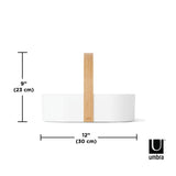 Umbra Bellwood Caddy mit herausnehmbarer Trennwand, Organizer für Kosmetik in Weiß/Natur