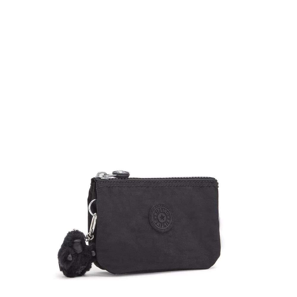 Kipling CREATIVITY S, kleine Geldbörse, Black Noir (schwarz), Portemonnaie mit Reißverschluss