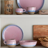Bloomingville Paula Tasse aus Steingut in Rose 275 ml – Tasse für Küche und Tischdeko