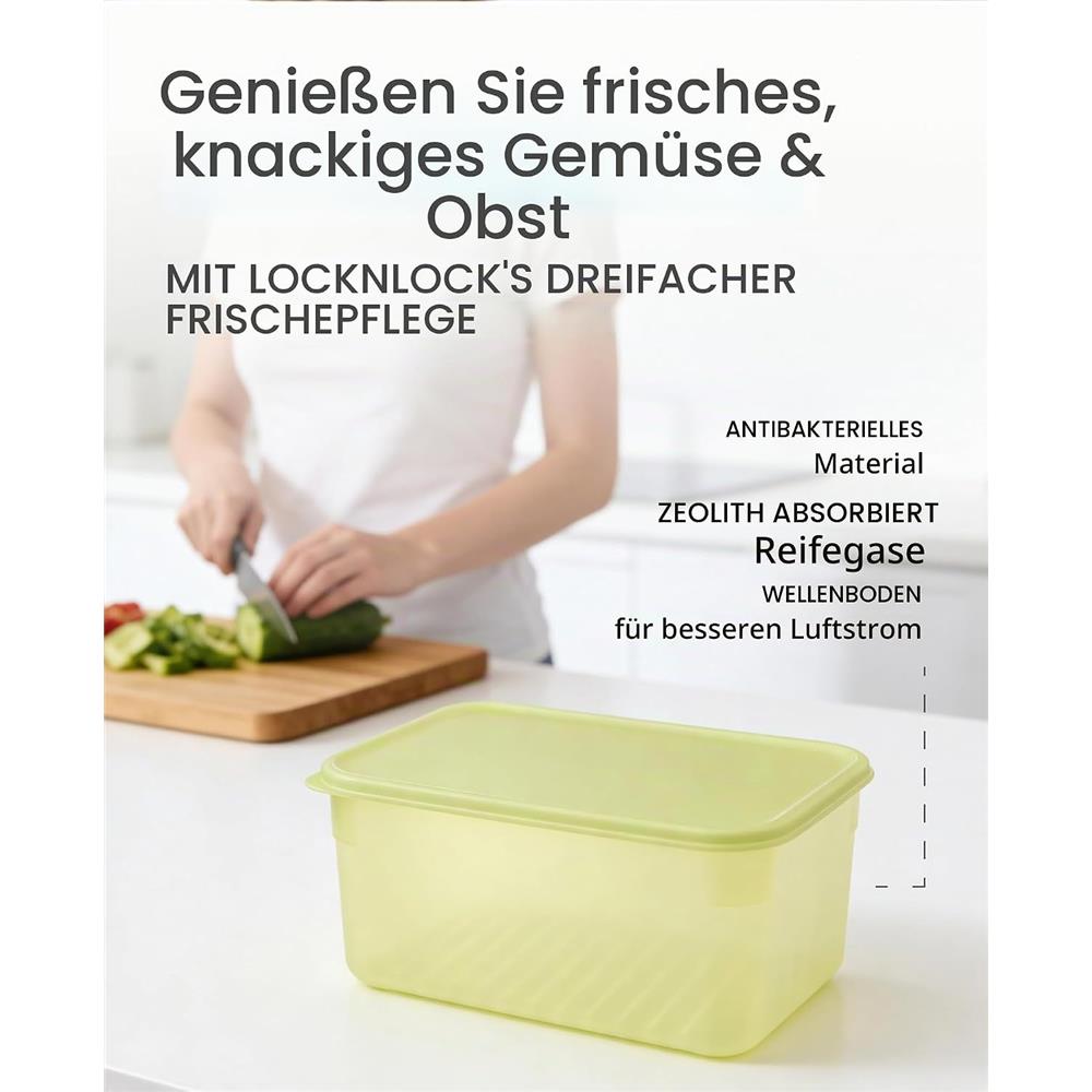 LocknLock Fresh Block 1,5 L, 2-teilig, für Obst & Gemüse, BPA-frei