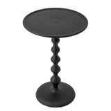 Bloomingville Anka Beistelltisch mit geschwungenem Bein, in Schwarz, aus Aluminium - 38xH56 cm