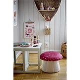 Bloomingville MINI Lue Hocker Pilz Rot 37x30 cm Sitzhocker fürs Kinderzimmer dänisches Design