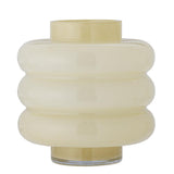 Bloomingville Sahara Vase Gelb Glas D21,5xH22 cm – mundgeblasene Glasvase