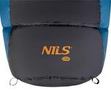 NILS CAMP Schlafsack Schwarz-Blau-Orange - Mumienschlafsack für Camping, Trekking & Outdoor