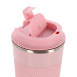 NILS Thermobecher 510 ml Edelstahl rosa rutschfest Coffee-to-go-Becher für Camping Reisen Alltag