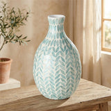 BOLTZE Vase Livas dekorative Vase Bambus Capiz rund 31 cm