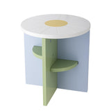 Bloomingville MINI Latti Hocker bunt - Kinderhocker aus MDF mit Color-Blocking Design für Kinderzimmer