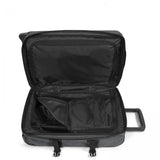 Eastpak TRANVERZ S, Kleiner Reisetrolley, Black Denim (grau), 42L, Rollkoffer mit 2 Rädern und TSA-Schloss