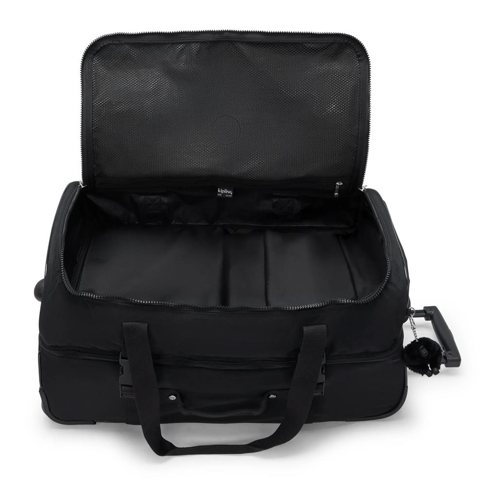 Kipling TEAGAN M, Reisetasche mit Rollen, Black Noir (schwarz), Trolley mit TSA Schloss