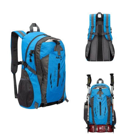 NILS CAMP Trekkingrucksack Valley 40L in Blau - leichter Outdoor Rucksack für Wandern & Trekking