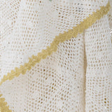 Bloomingville Rovigo Decke Natur 150x125 cm aus Baumwolle – gehäkelte Wohndecke Kuscheldecke