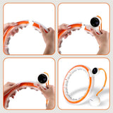 Hula Hoop Reifen mit LCD-Zähler, Magneten und Gewicht Weiß/Orange | HMS HHM21