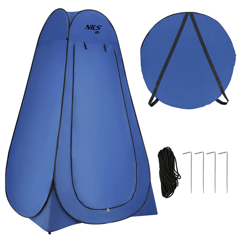 NILS CAMP Umkleidezelt blau Pop-Up für Camping Strand Outdoor Dusche WC