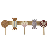 Bloomingville MINI Rudy Garderobe Braun Holz Kindergarderobe 42 x 14 x 7 cm