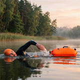 NILS CAMP Schwimmboje 3-in-1 Dry Bag 28L orange Rucksack für Outdoor Wasser Sport