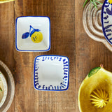 Bloomingville Maxima Schale blau 2er Set L8 cm aus Steingut – handbemalte Schalen für Küche & Tischdeko