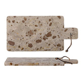 Bloomingville Nukaka Schneidebrett Marmor braun Servierbrett Küche Deko Naturstein