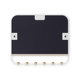 Umbra Estique Wandspiegel mit Ablage und 6 Haken, Accessoire Organizer für den Eingang, in Weiß