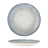Bloomingville Calen Teller aus Steingut in Blau D22 cm – Speiseteller für Küche und Tischdeko