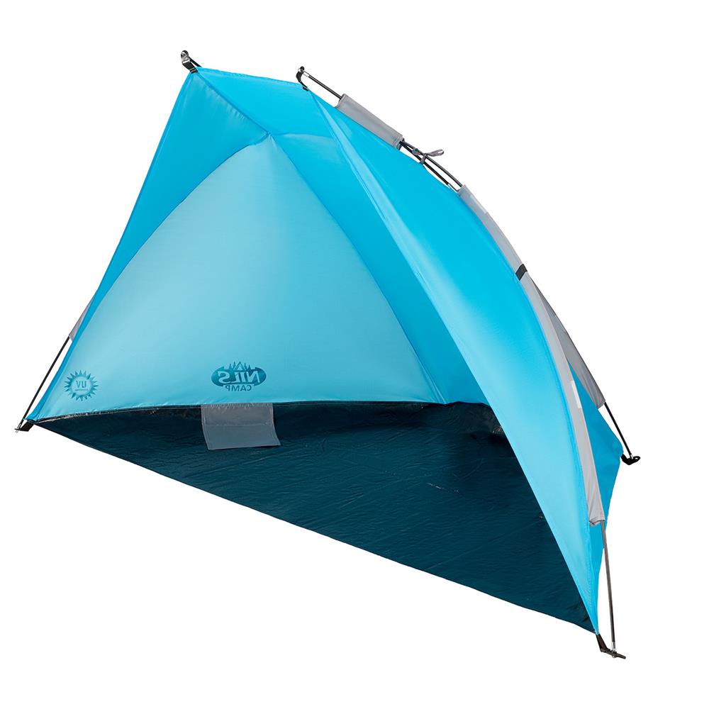 NILS Strandzelt in blau Pop-Up für Strand Camping und Outdoor UV Schutz kompakt
