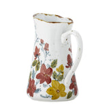 Bloomingville Savina Krug 1898 ml bunt - Steingut Krug mit Blumenmotiv für Küche & Tischdeko