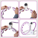 Hula Hoop Reifen mit LCD-Zähler, Magneten und Gewicht Weiß/Violett | HMS HHM17