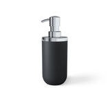 Umbra Junip Seifenspender Chrom/Schwarz Moderner Spender für Flüssigseife und Schaumseife 380 ml