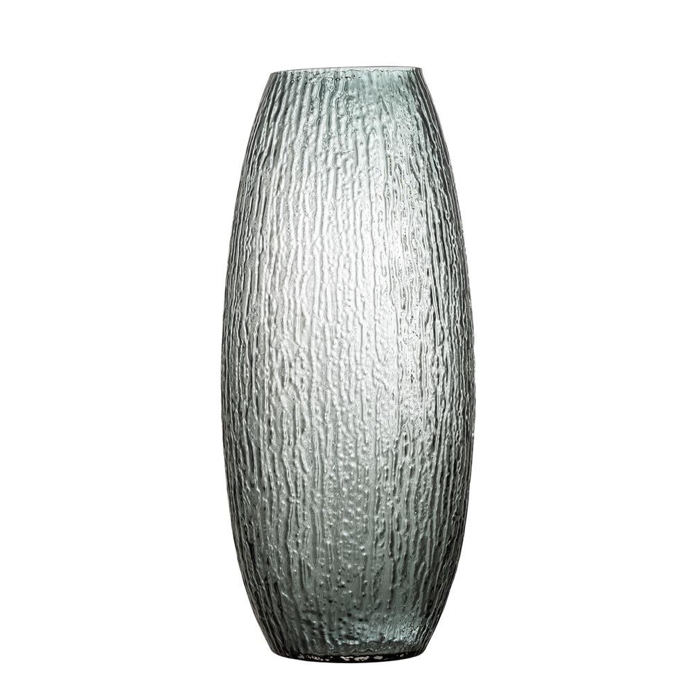 Bloomingville Brock Vase Grau Glas Bodenvase 22x50cm