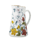 Bloomingville Savina Krug 1898 ml bunt - Steingut Krug mit Blumenmotiv für Küche & Tischdeko