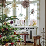 Bloomingville Jivani Weihnachtsanhänger Natur Holz 6er Set Christbaumschmuck