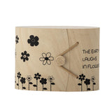 Bloomingville MINI Cloudy Tasse 225 ml Steingut, natur, Schriftzug "The earth laughs in flowers"