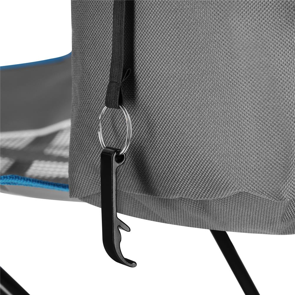 NILS CAMP Campingstuhl klappbar Grau - Klappstuhl mit Taschen & Becherhalter für Camping