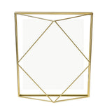 Umbra Prisma Geometrischer Bilderrahmen zum Aufhängen oder Aufstellen Messing 30 x 25 x 8 cm