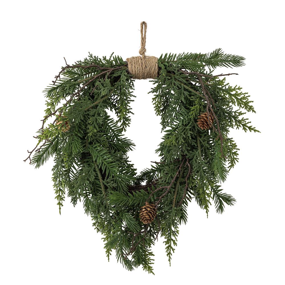 Bloomingville Pine Herzhänger Grün Weihnachtsdeko Kunstzweige Türdeko