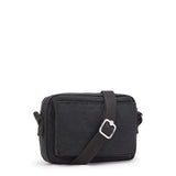 Kipling ABANU S, Kleine Umhängetasche, Black Noir (schwarz), Schultertasche mit verstellbarem Schultergurt