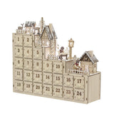 Bloomingville Richie Adventskalender – Holz-Schloss mit 24 Türen und Schubladen, dänisches Design