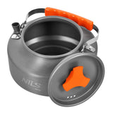 NILS CAMP Reisewasserkocher 1,1L aus Aluminium - kompakter Camping Wasserkocher