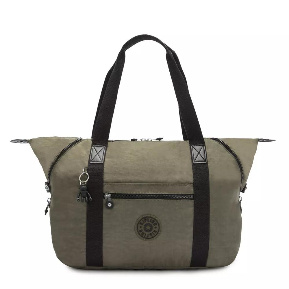 Kipling ART M, multifunktionale Tragetasche, Green Moss (grün), Reisetasche mit Trolleyhalterung