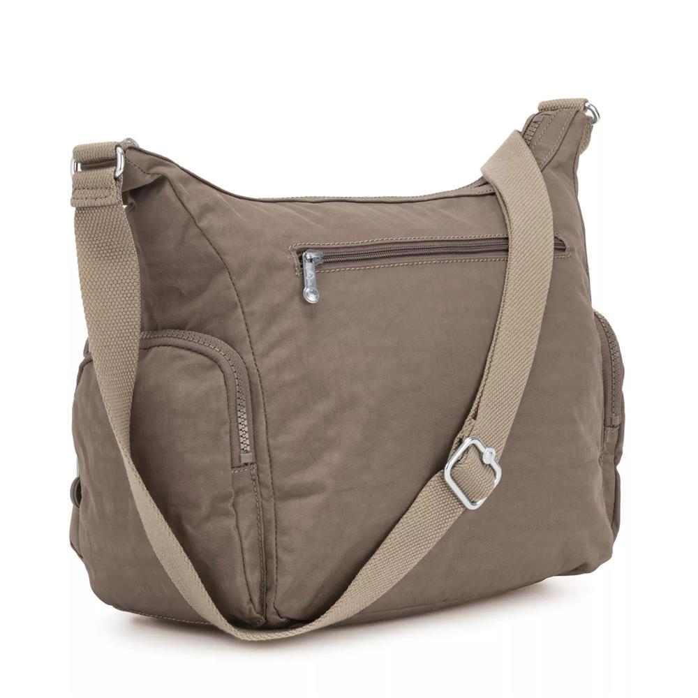 Kipling GABBIE, mittelgroße Umhängetasche, True Beige (beige), Crossbody Tasche mit vielen Fächern