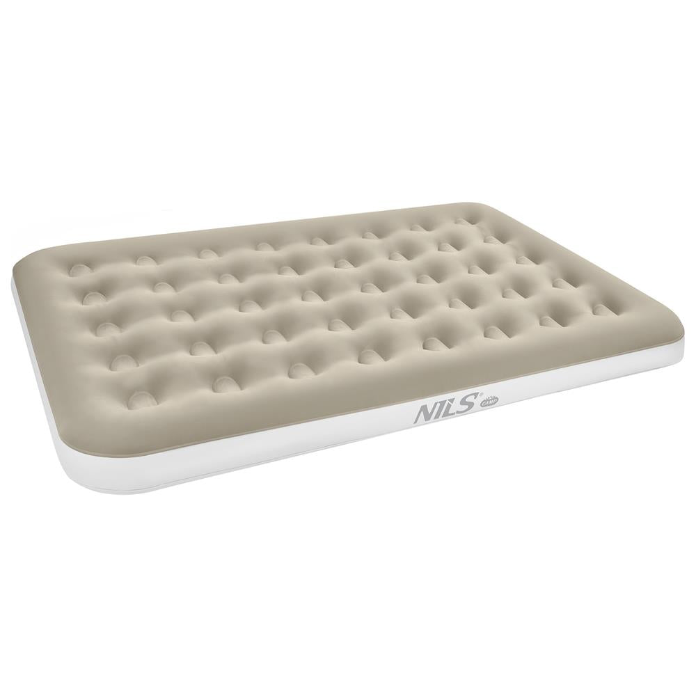 NILS CAMP Campingmatratze Doppelbett beige 191x137x22 cm für Camping Reise Gästebett