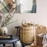 Bloomingville Tona Wanddekoration schwarz aus Bambus – 3er Set Wanddeko für Wohnzimmer & Flur