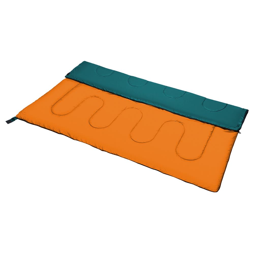 NILS CAMP Schlafsack Grün-Orange - leichter Sommerschlafsack für Camping, Trekking & Outdoor