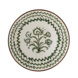 Bloomingville Heikki Schale – kleine Steingutschale in Grün, handbemalt, Ø 14,5 cm