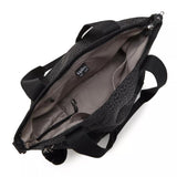 Kipling ASSENI S, kleine Tote Bag, Signature Emb (schwarz), Handtasche mit Schultergurt & Fächern