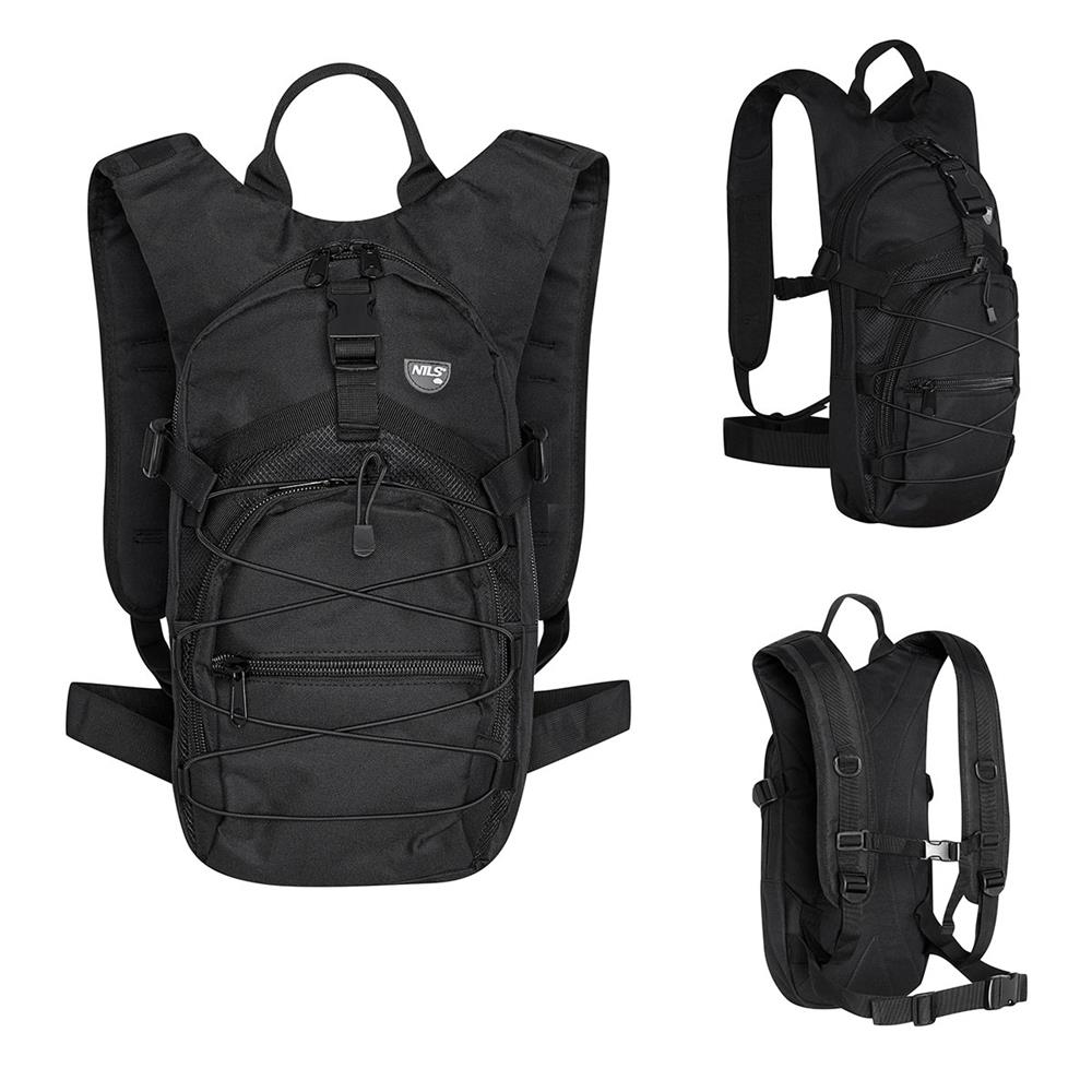 NILS CAMP taktischer Rucksack Crab 15L in Schwarz - Outdoor Rucksack für Wandern & Trekking