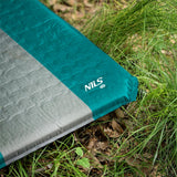 NILS CAMP selbstaufblasende Campingmatte 195 cm türkis-grau Isomatte Outdoor Schlafmatte