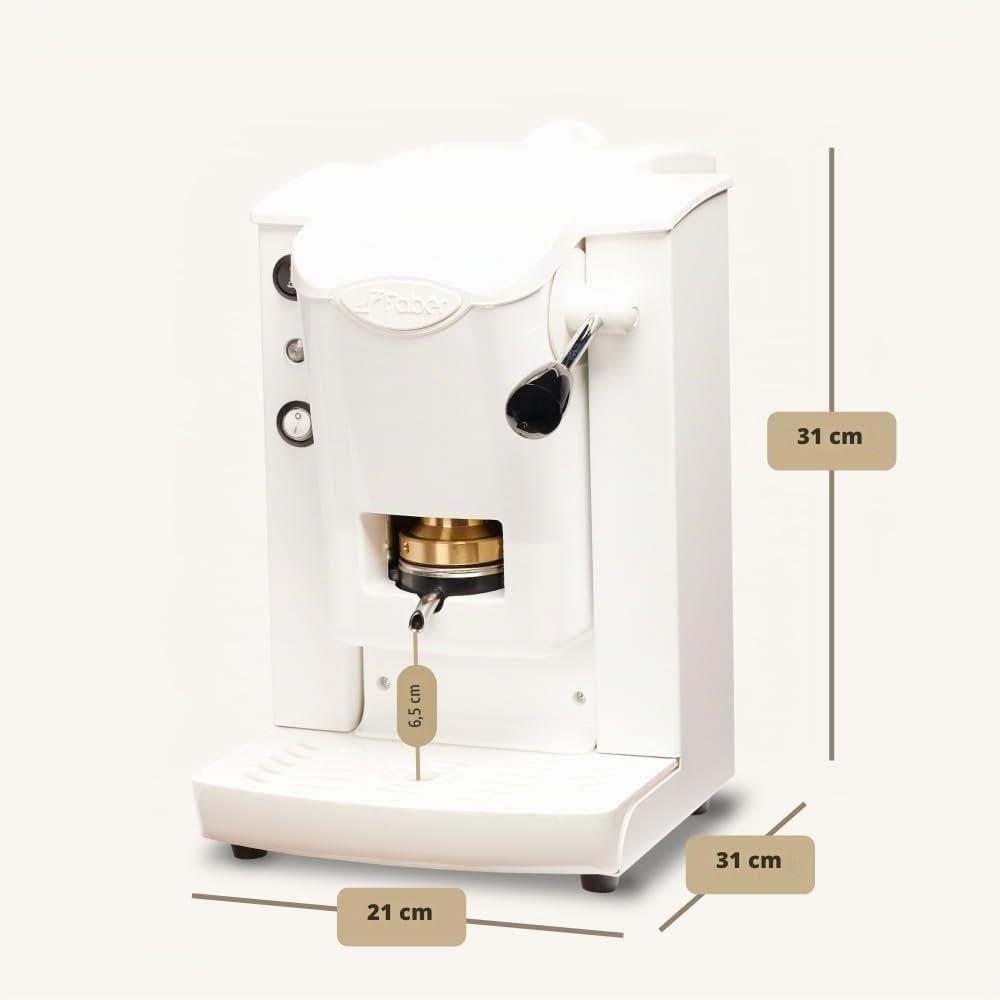 Faber Coffee Machines Slotplast Pure White ESE Pad Espressomaschine Padmaschine