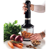 Ariete Moderna Stabmixer-Set, Schwarz, 3in1 Pürierstab Set, 1000W, Modernes Design