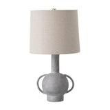 Bloomingville Kean Tischleuchte Grau Terrakotta Tischlampe Dekolampe dänisches Design A++ Leinen