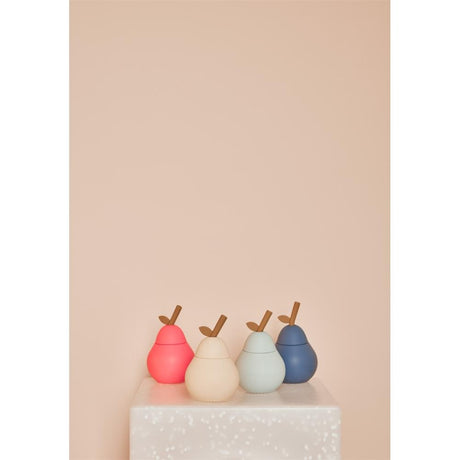 OYOY Mini - Pear Cup, Vanilla, Trinklernbecher mit Strohhalm, Silikon